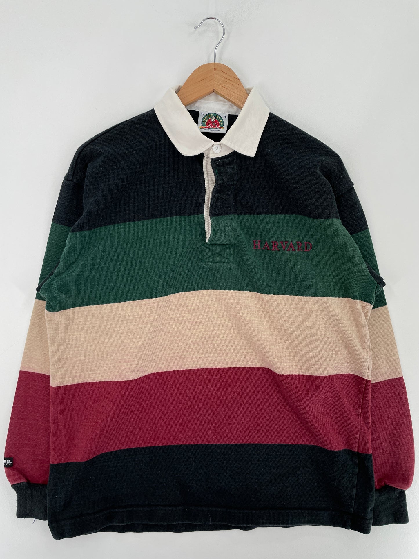 90’s HARVARD Size XL Vintage Rugby Shirt / E4926R