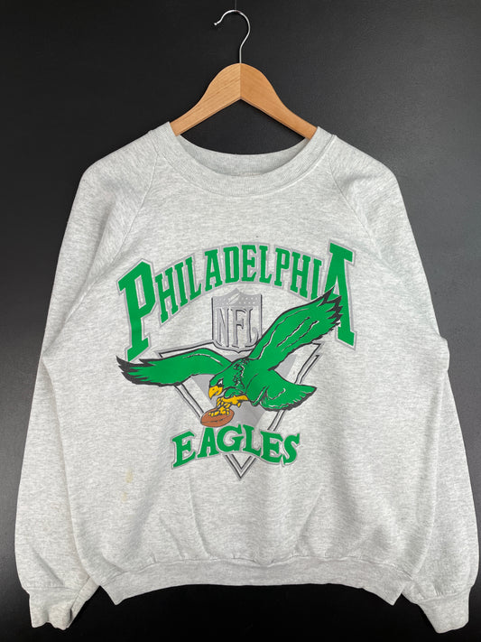 90's PHILADELPHIA EAGLES Made in USA Size XL Vintage NFL Sweat-Shirt / E1267S