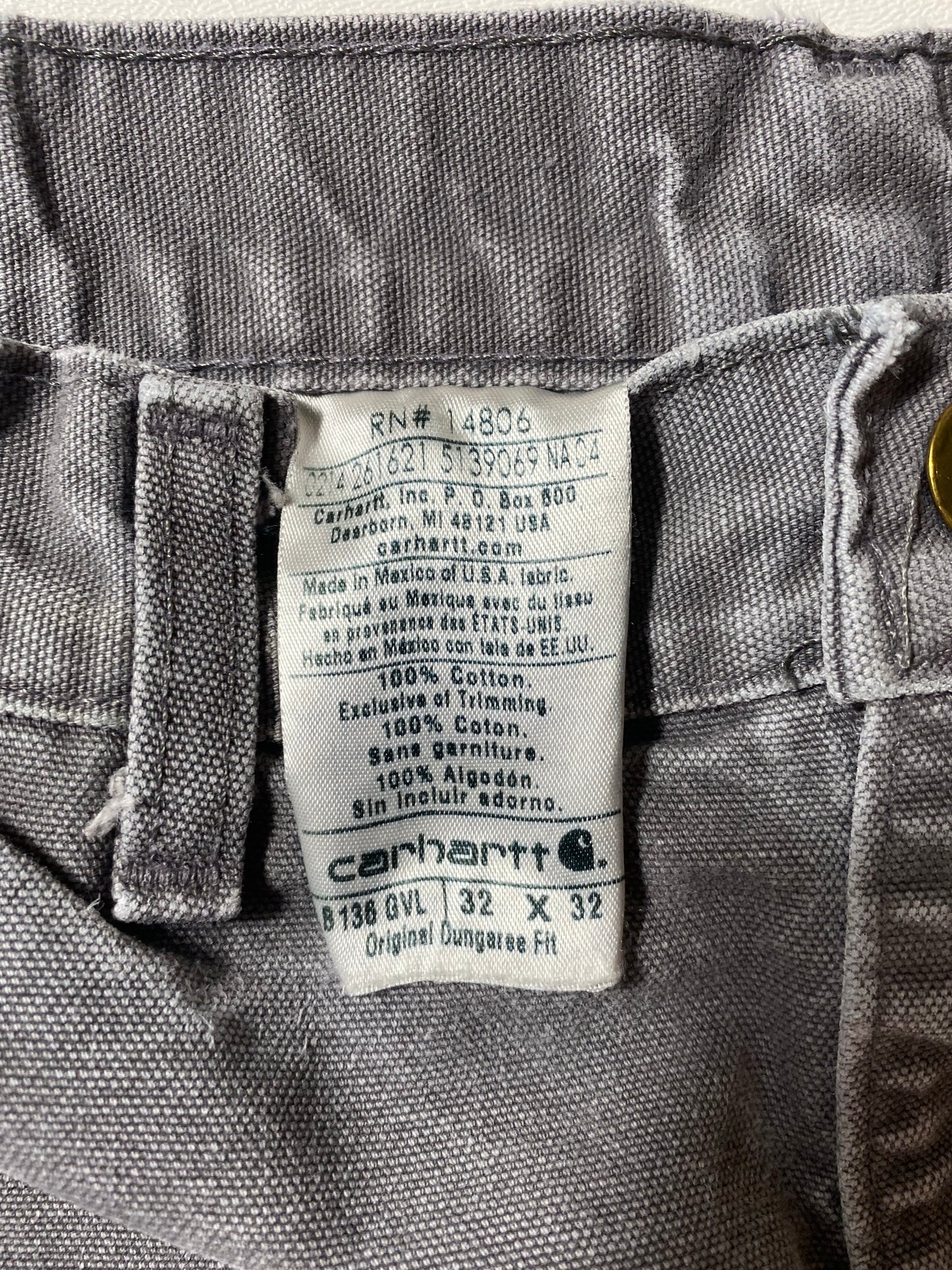 Vintage CARHARTT Size W30xL30 Double Knee Duck Pants / K9457