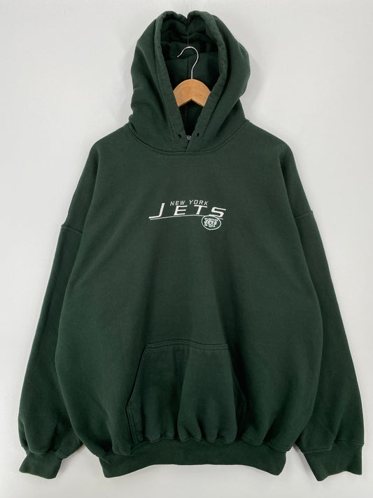 Vintage NEW YORK JETS Size XXL NFL Hoodie Sweat-Shirt / A8747