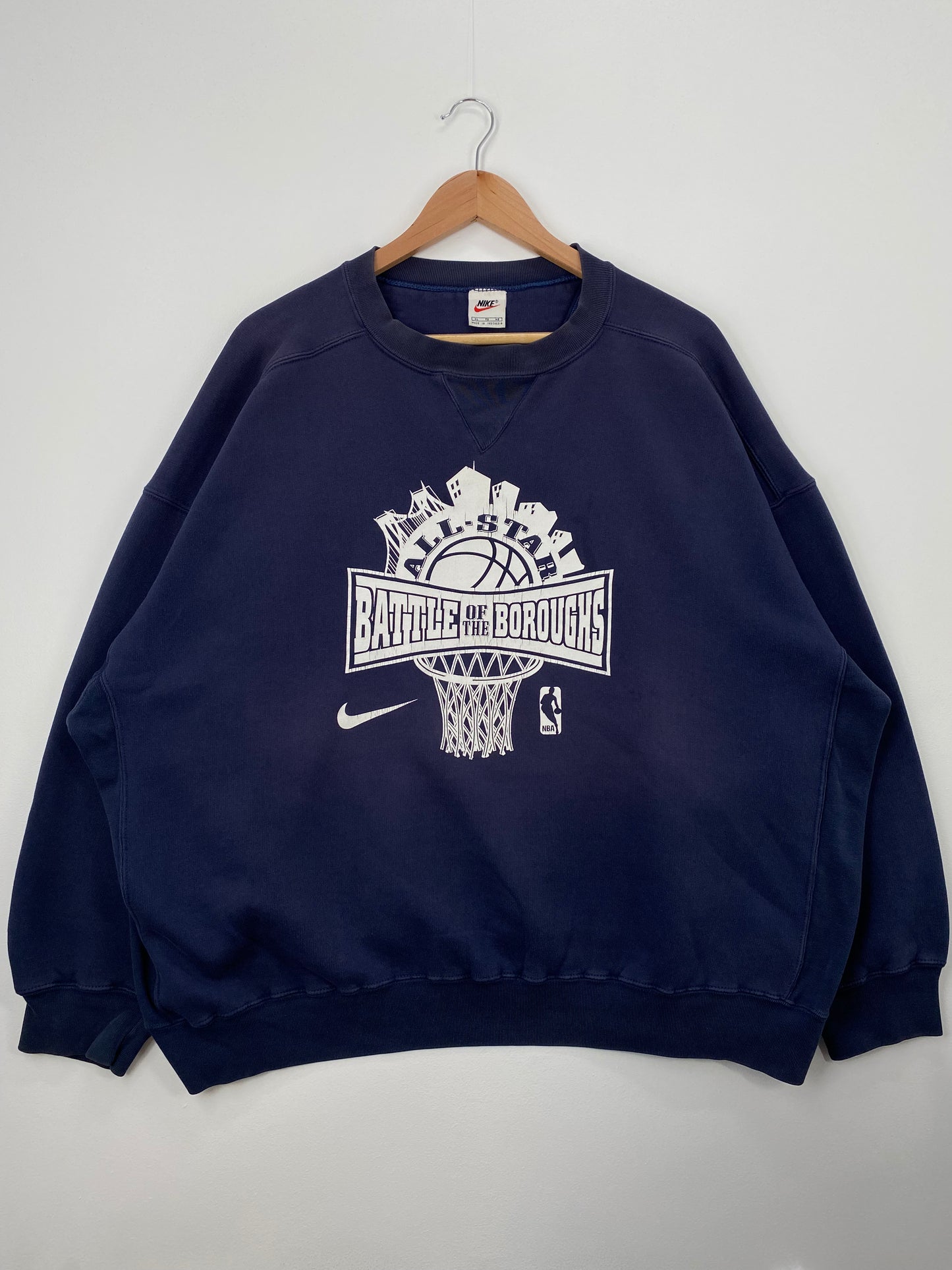 90's NIKE x Footlocker ALL-STAR BATTLE OF THE BOROUGHS Size XL Vintage NBA Sweat-shirt / A1379