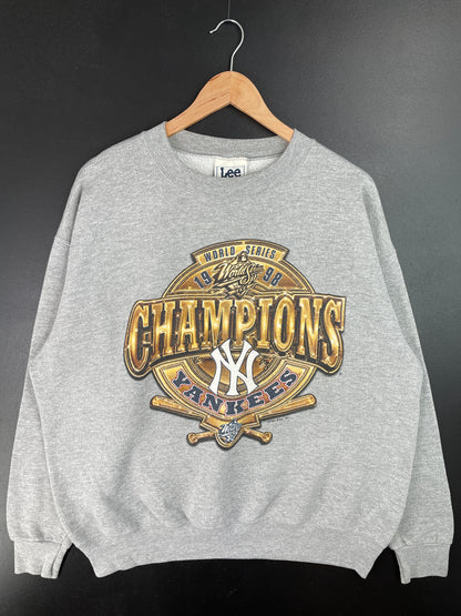 1998 NEW YORK YANKEES Made in USA Size L Vintage NFL Sweat-Shirt / A9364