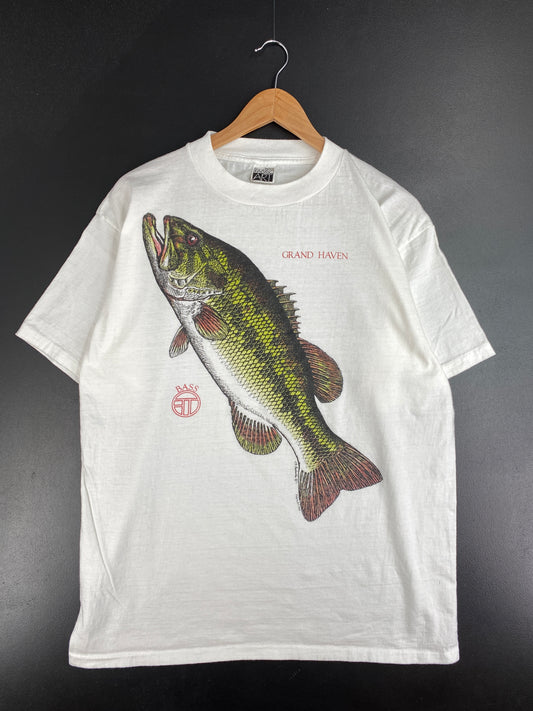 90’s BASS Size XL Vintage Animal T-Shirt / E999
