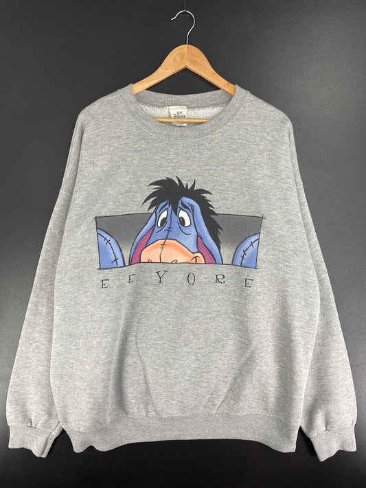 00' DISNEY EEYORE Made in USA Size XL Vintage Sweat-shirt / A5295