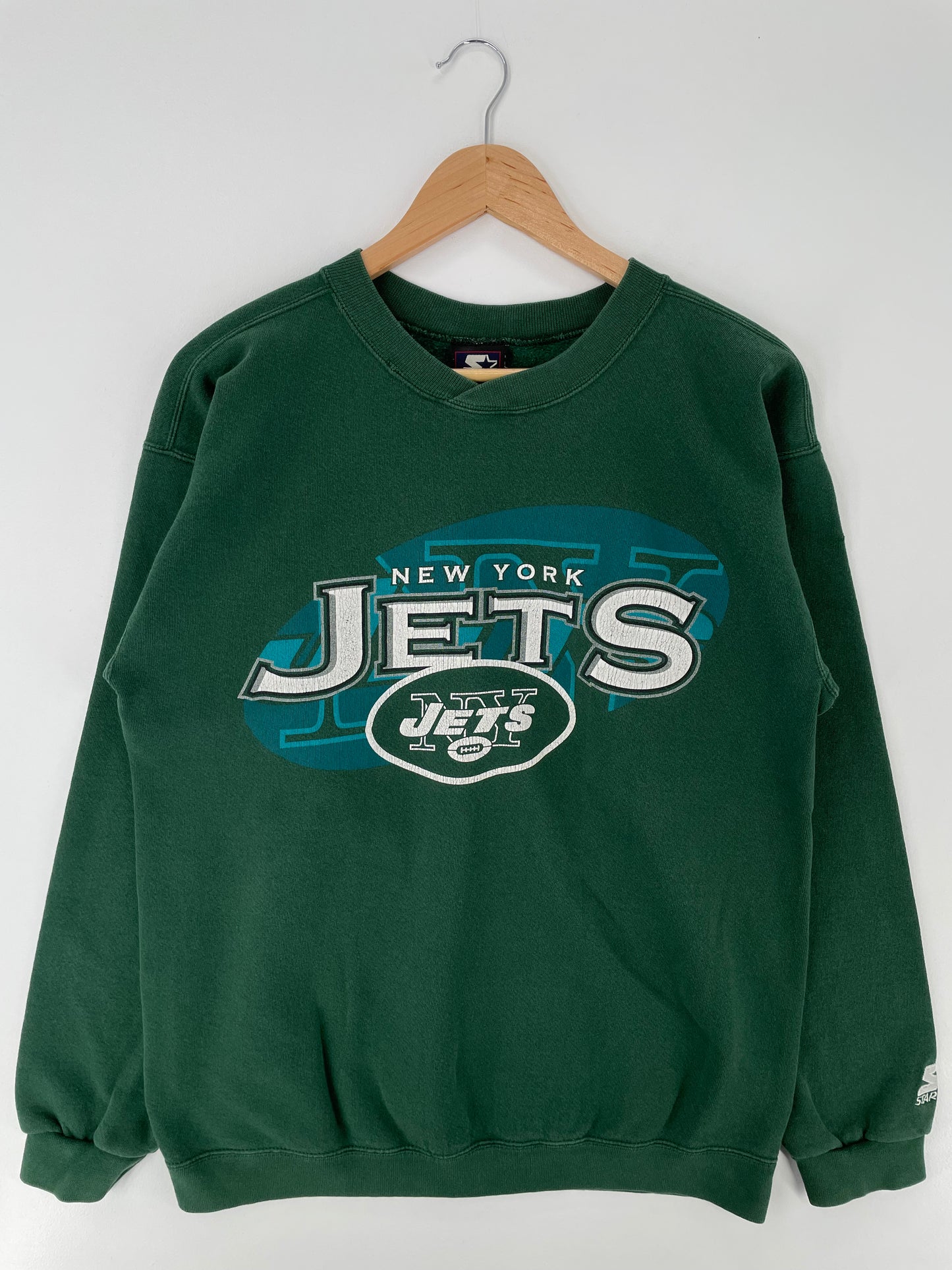90's STARTER x NEW YORK JETS Made in USA Size M Vintage NFL Sweat-shirt / A1548