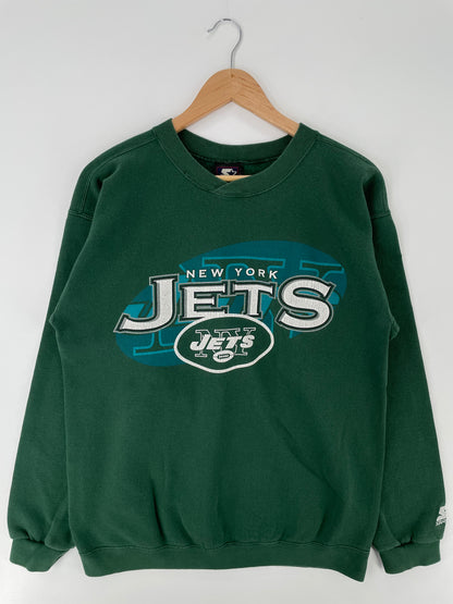 90's STARTER x NEW YORK JETS Made in USA Size M Vintage NFL Sweat-shirt / A1548
