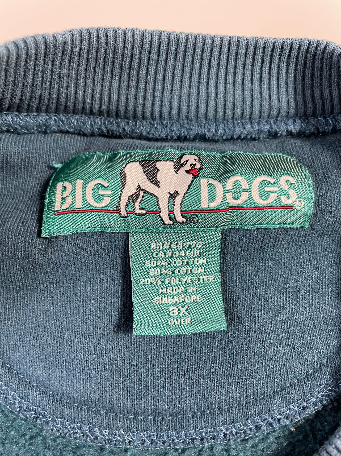 Vintage BIG DOG Size XXXL Vintage Sweat-Shirt / E1465S