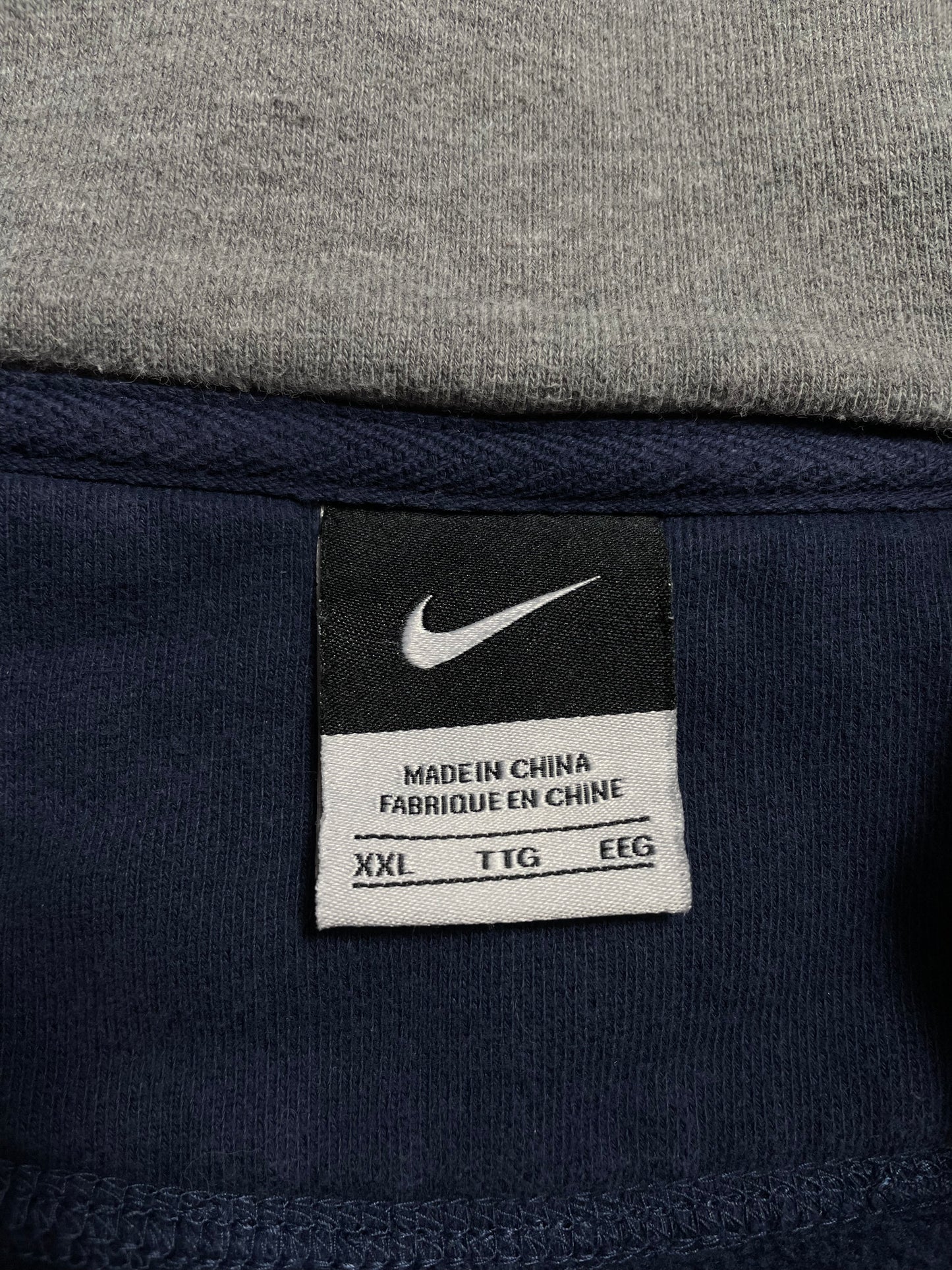 00' NIKE CAROLINA Size XXL Vintage College Half Zip-up Sweat-Shirts/ A35