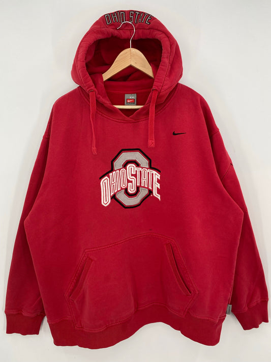 00' NIKE OHIO STATE Size XL Vintage College Hoodie Sweat-shirt / K9382