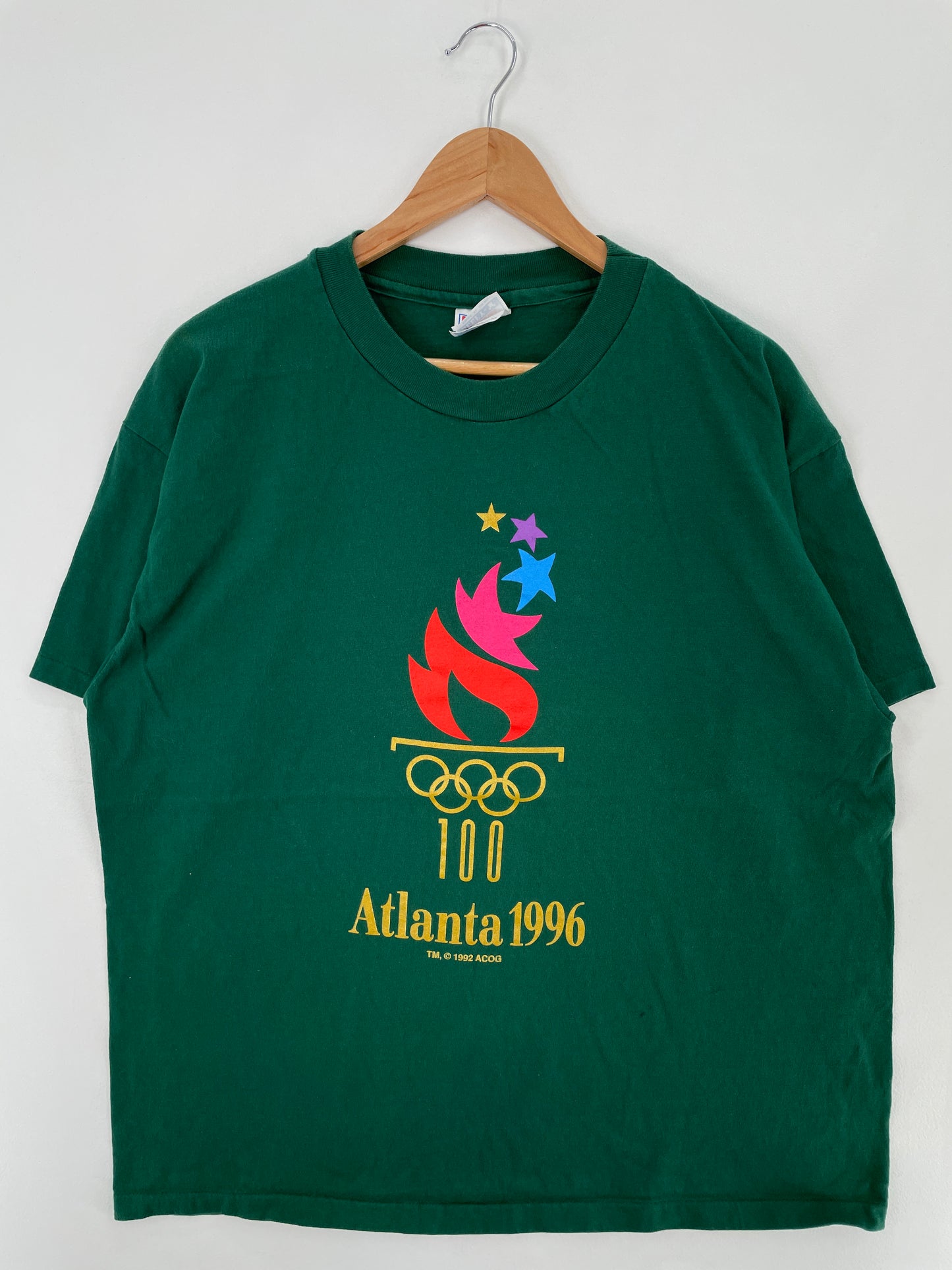 1992 ATLANTA OLYMPIC Made in USA Size XL Vintage T-Shirt / A9903