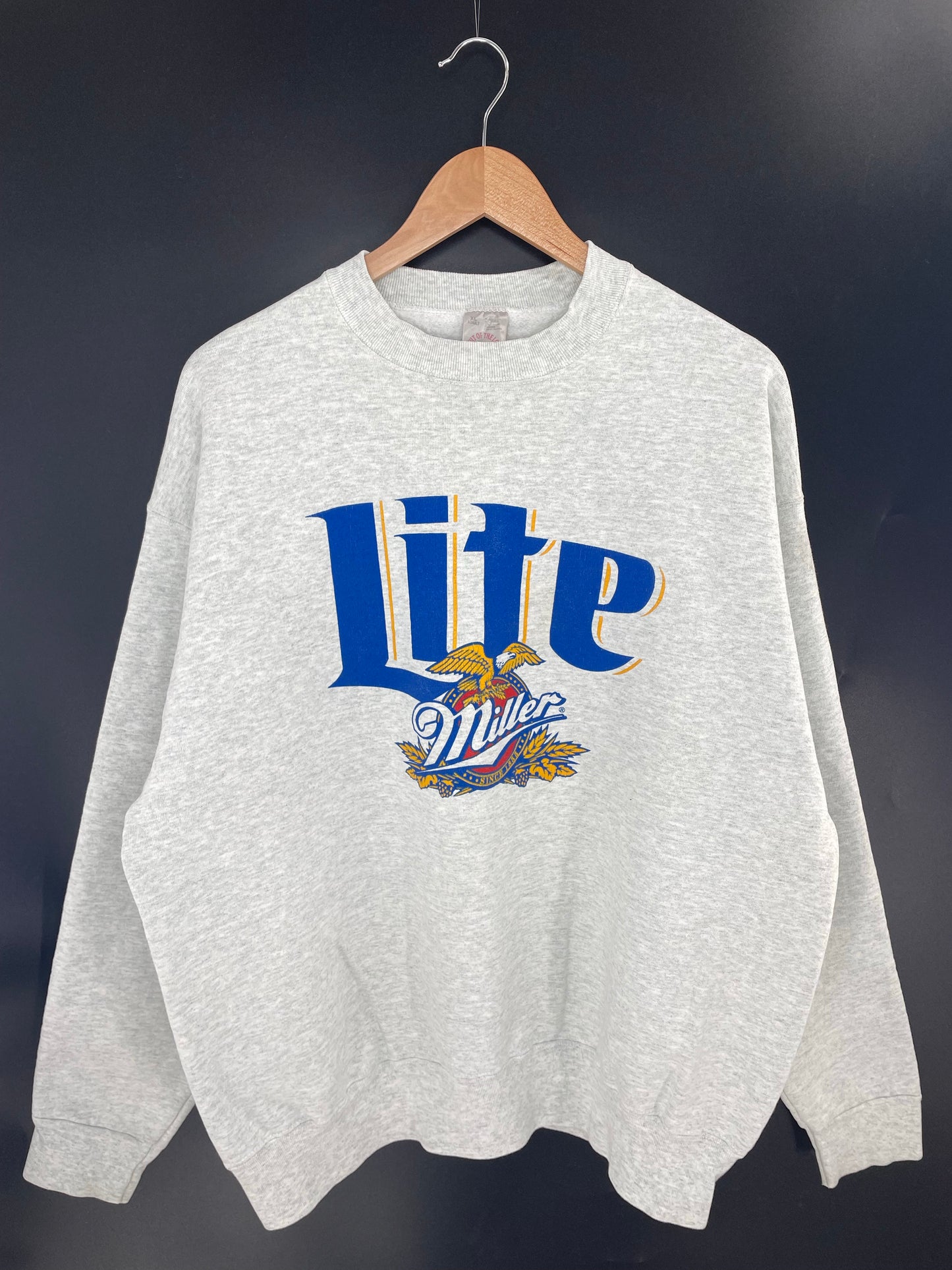 90's LITE MILLER Made in USA Size XL Vintage Sweat-Shirt / K7926