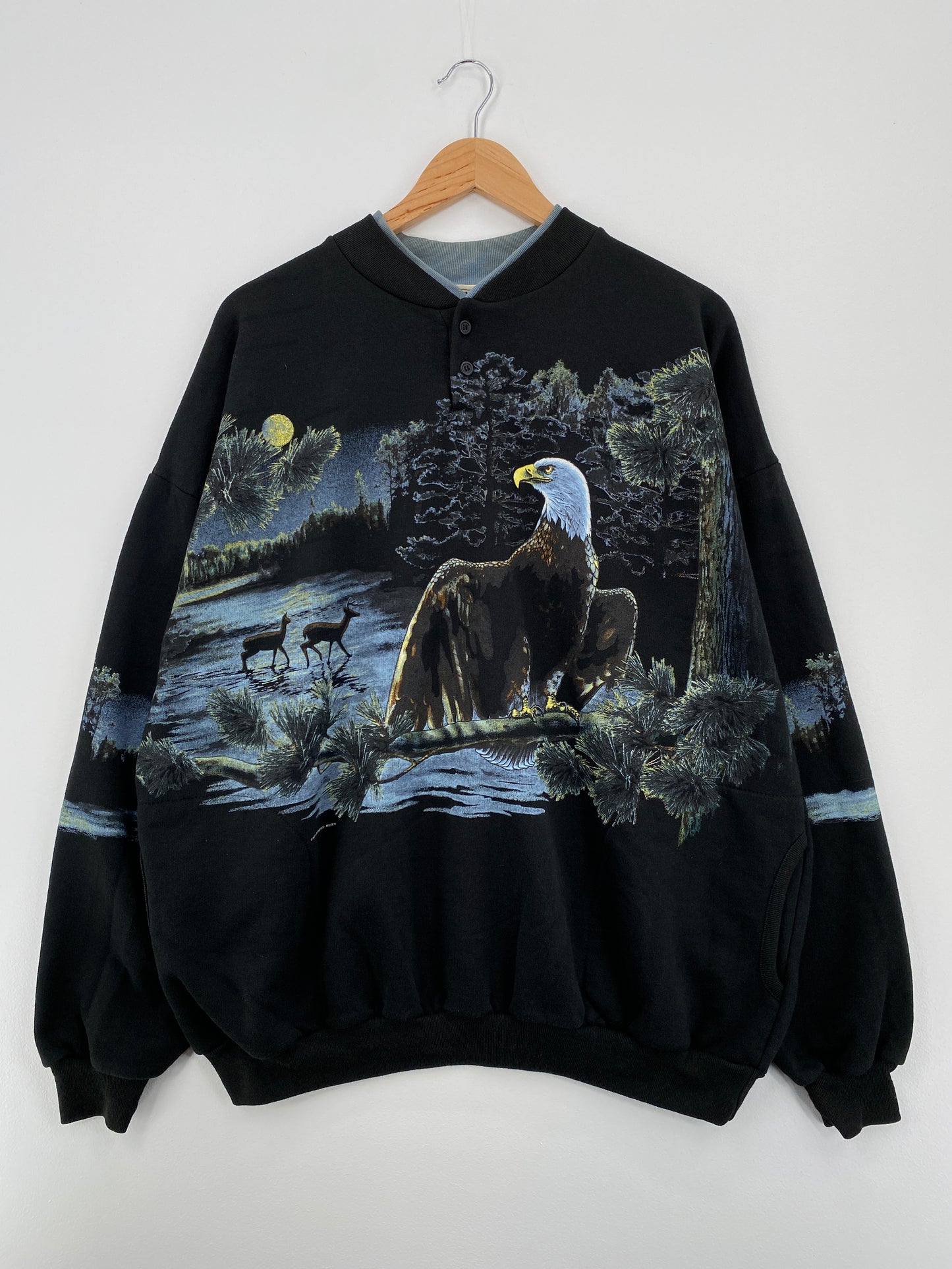 90's BALD EAGLE Made in USA Size XXL Vintage Sweat-Shirts / A8132