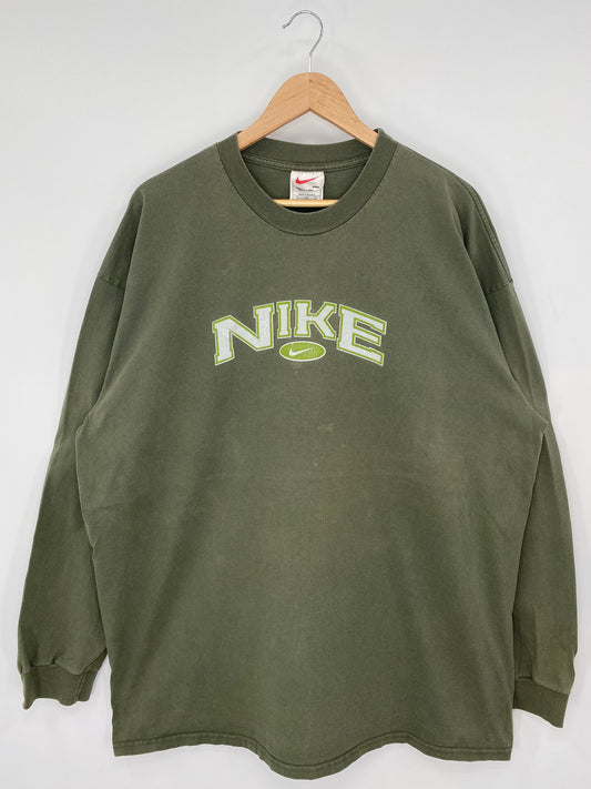 90’s NIKE Made in USA Size XXL Vintage Long Sleeve T-shirt / A21