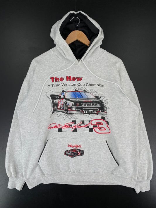 Vintage DALE EARNHARDT Size XL Ranig Hoodie Sweat-Shirt / E5654S