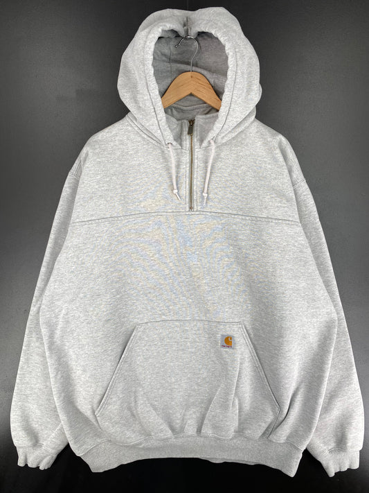 Vintage CARHARTT Size XXL Half-Zip Hoodie Sweat-Shirt / A456