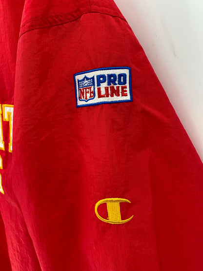 00' KANSAS CITY CHIEFS Size XL Vintage NFL Nylon Jacket / K4969