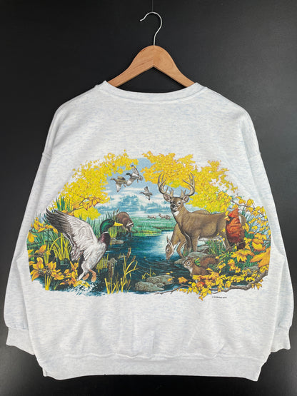 90's ANIMALS Made in USA Size XXL Vintage Sweat-Shirt / E49