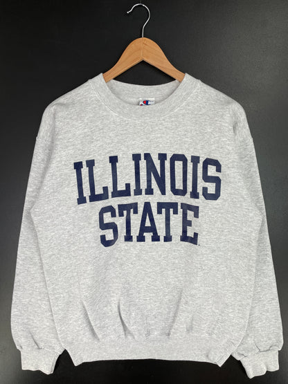 90's Champion x ILLINOIS STATE Size M Vintage College Sweat-shirt / A9788