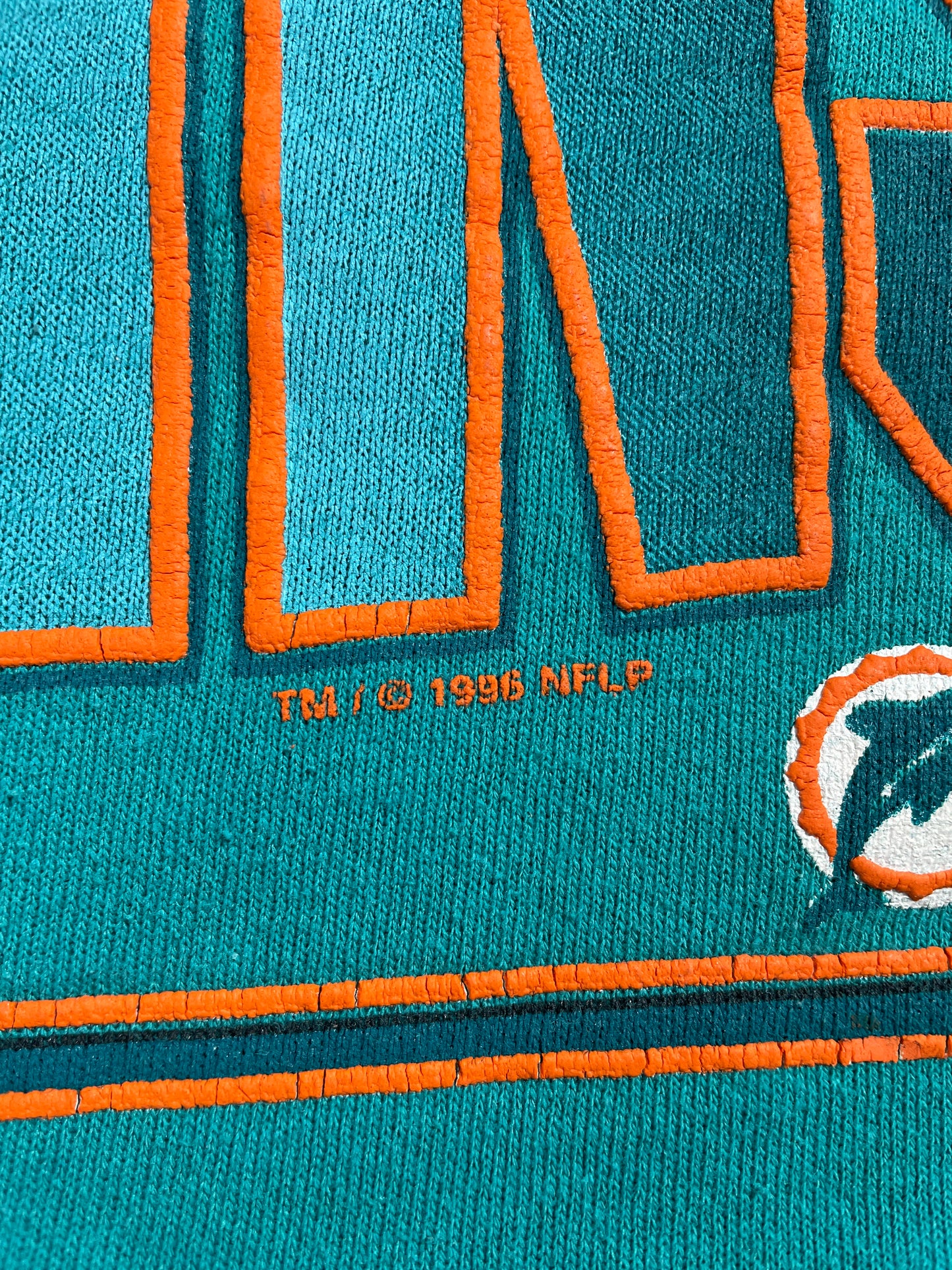 1996 MIAMI DOLPHINS Made in USA Size XL Vintage NFL Sweat-Shirt / E3972S