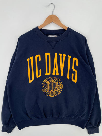 90's UC DAVIS Size L Vintage College Sweat-Shirt / E1839S