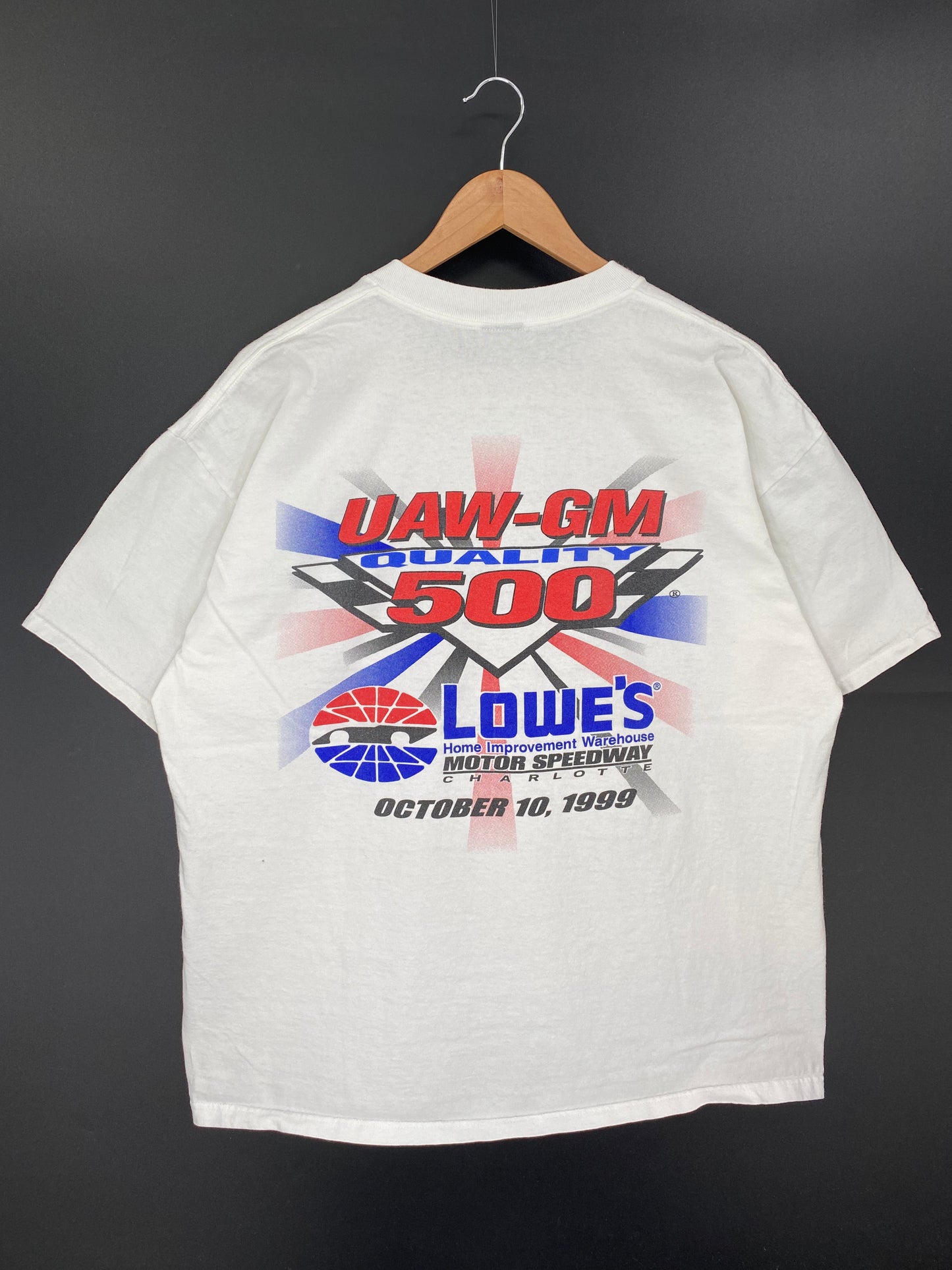 1999 UAW-GM x LOWE'S Made in USA Size L Vintage Racing T-Shirts / K9656