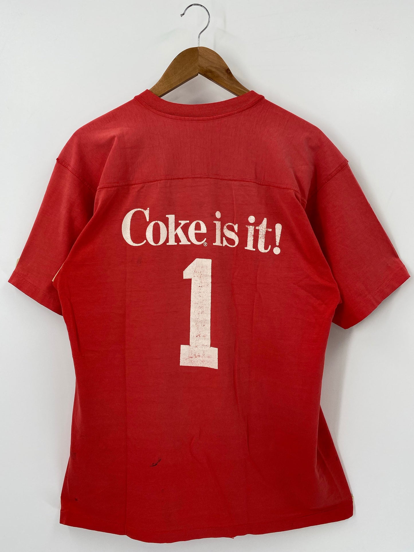 80’s COKE IS IT Size No Tag (Approx.XL) Vintage T-Shirt / A6167