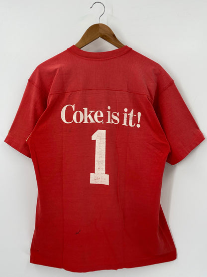 80’s COKE IS IT Size No Tag (Approx.XL) Vintage T-Shirt / A6167