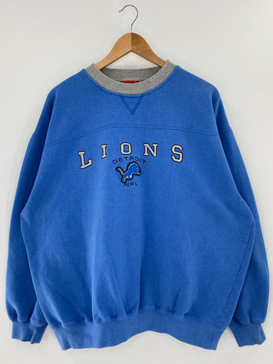 Vintage DETROIT LIONS Size XL NFL Sweat shirt / K5708