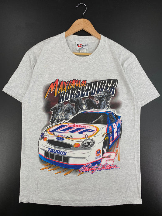 Vintage RUSTY WALLACE x MILLER LITE Size M Racing T-Shirt / A2218