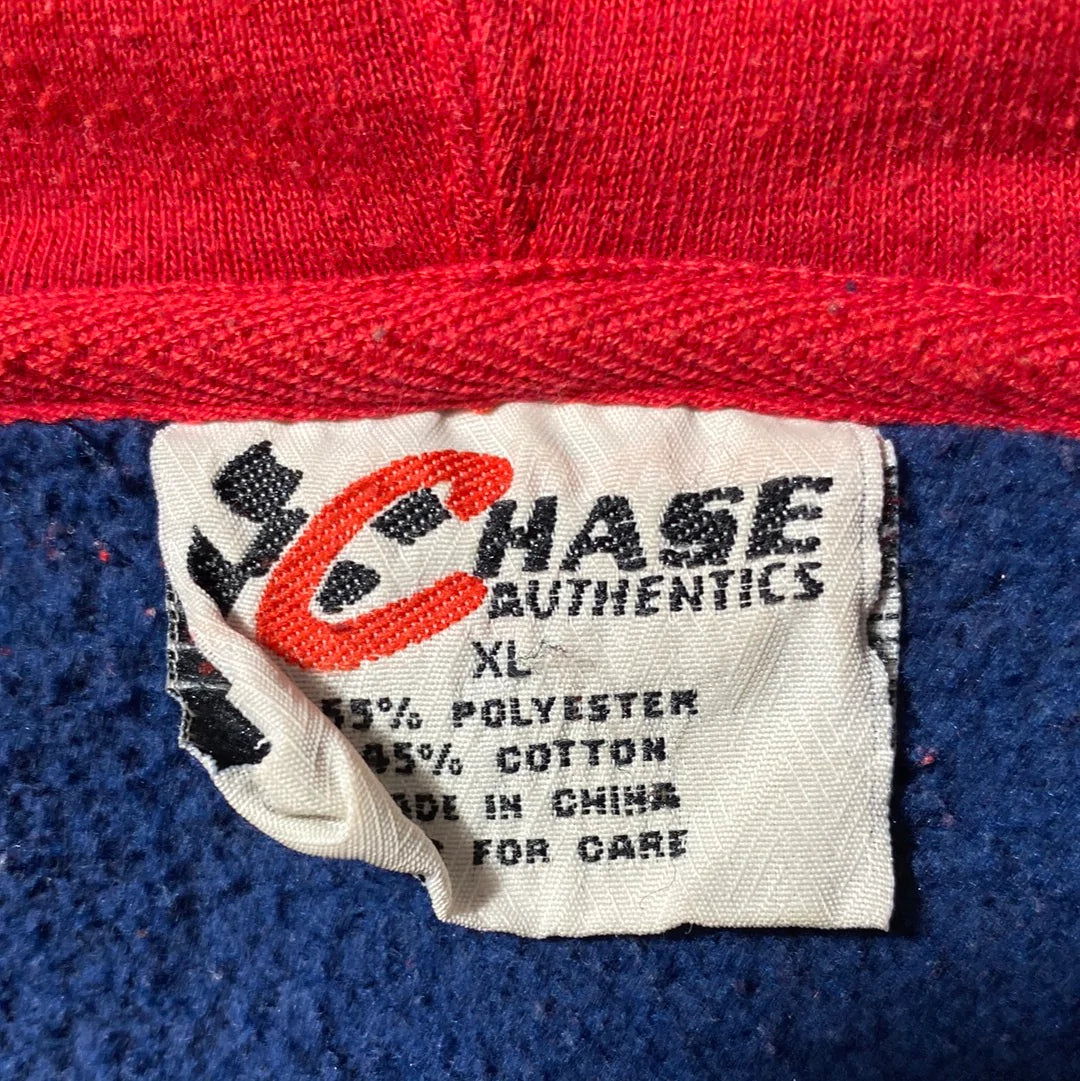 Vintage NASCAR DALE JARRETT Size XL Racing Half Zip Hoodie Sweat-shirt  E2044S