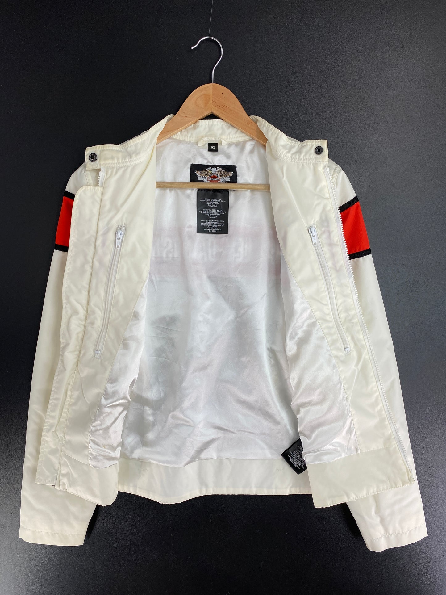 90’s HARLEY DAVIDSON Size M Vintage Zip Up Sweat-Shirt / E740