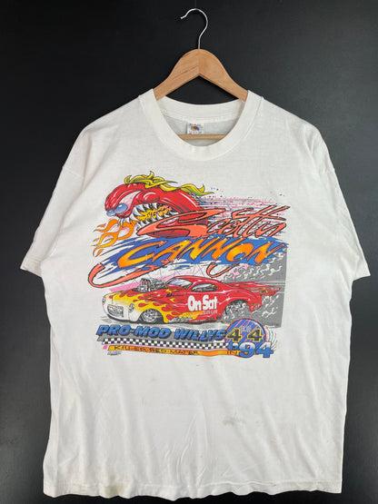 1994 NSACAR x SCOTTIN CANNON Made in USA Size XL Vintage Racing T-shirt / E129