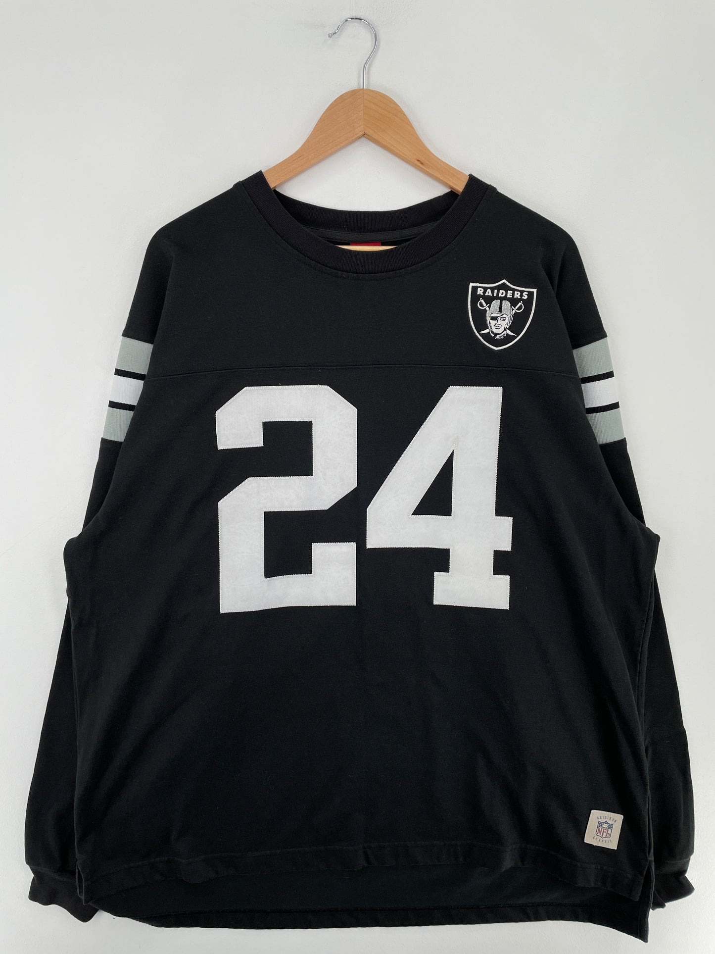 Vintage RAIDERS C. WOODSON 24 Size XL Vintage Game Shirt / E4323R