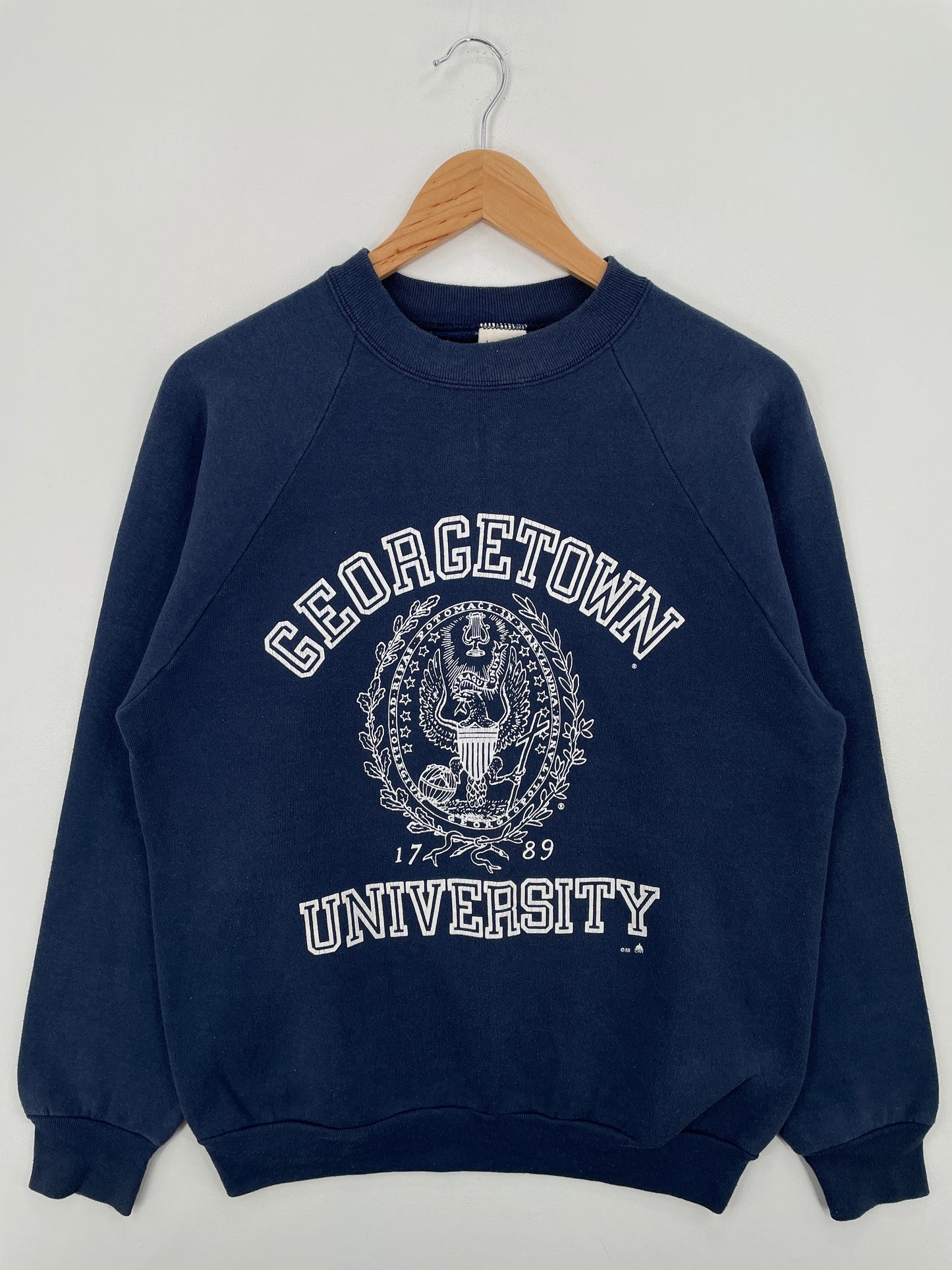 90s' GEORGETOWN UNIVERSITY Made in USA Size L Vintage College Sweat-Shirt / A6493