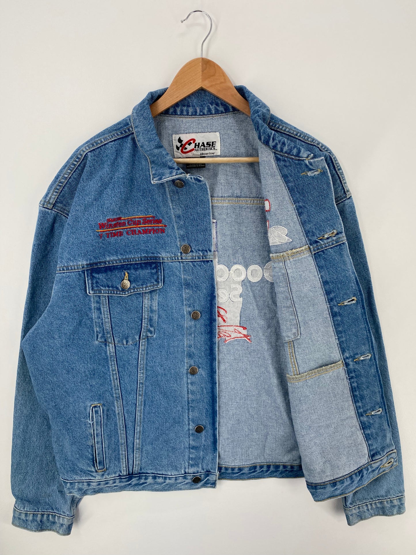 90’s NASCAR DALE EARNHARDT x GOODWRENCH Size XL Racing Denim Jacket / A979