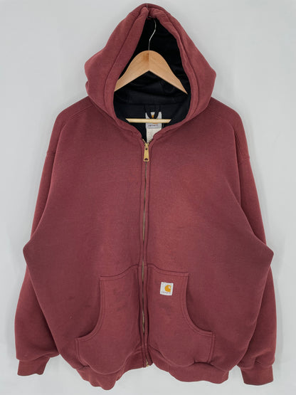 Vintage CARHARTT Size XL Zip-up Hoodie Sweat-Shirt / K8410
