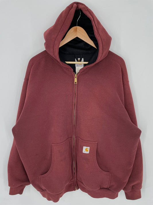 Vintage CARHARTT Size XL Zip-up Hoodie Sweat-Shirt / K8410
