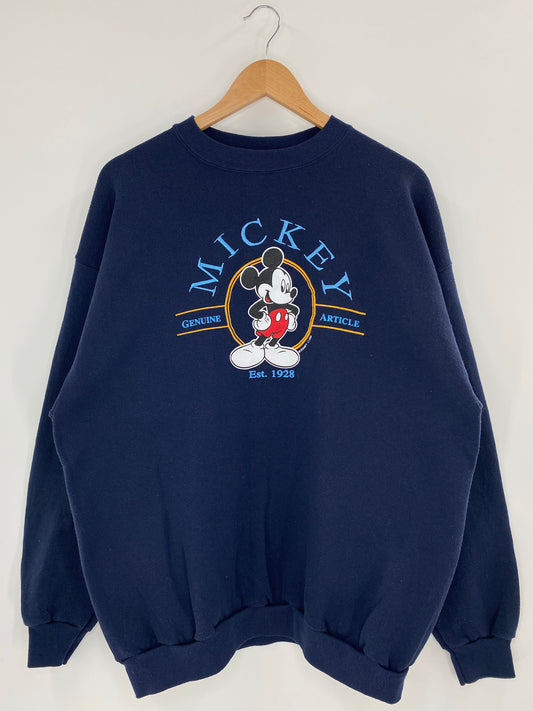 90's DISNEY MICKEY Made in USA Size XL Vintage Sweat-shirt / K5098