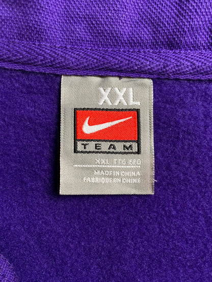 00' NIKE x LSU Size XXL Vintage College Half-Zip Sweat-Shirt / E3645S