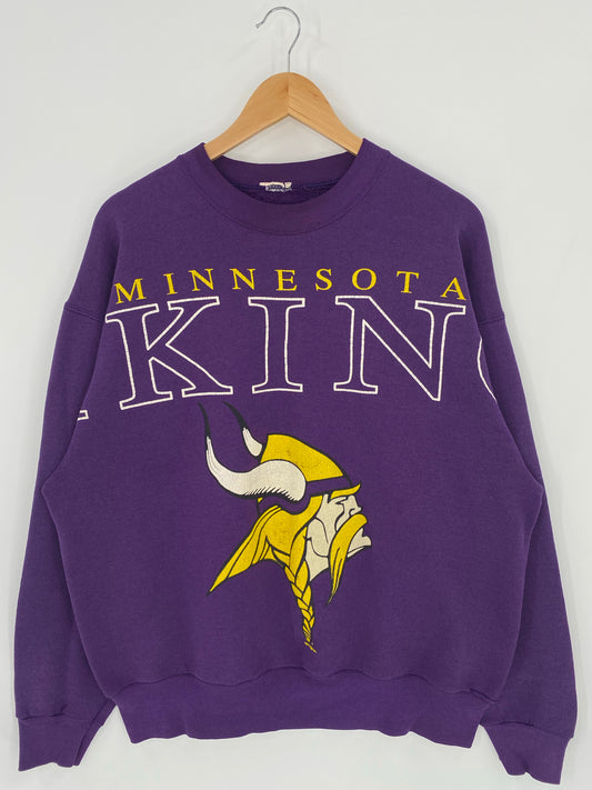 1996 MINNESOTA VIKINGS Size No Tag (Approx.L) Vintage NFL Sweat shirt / K5440