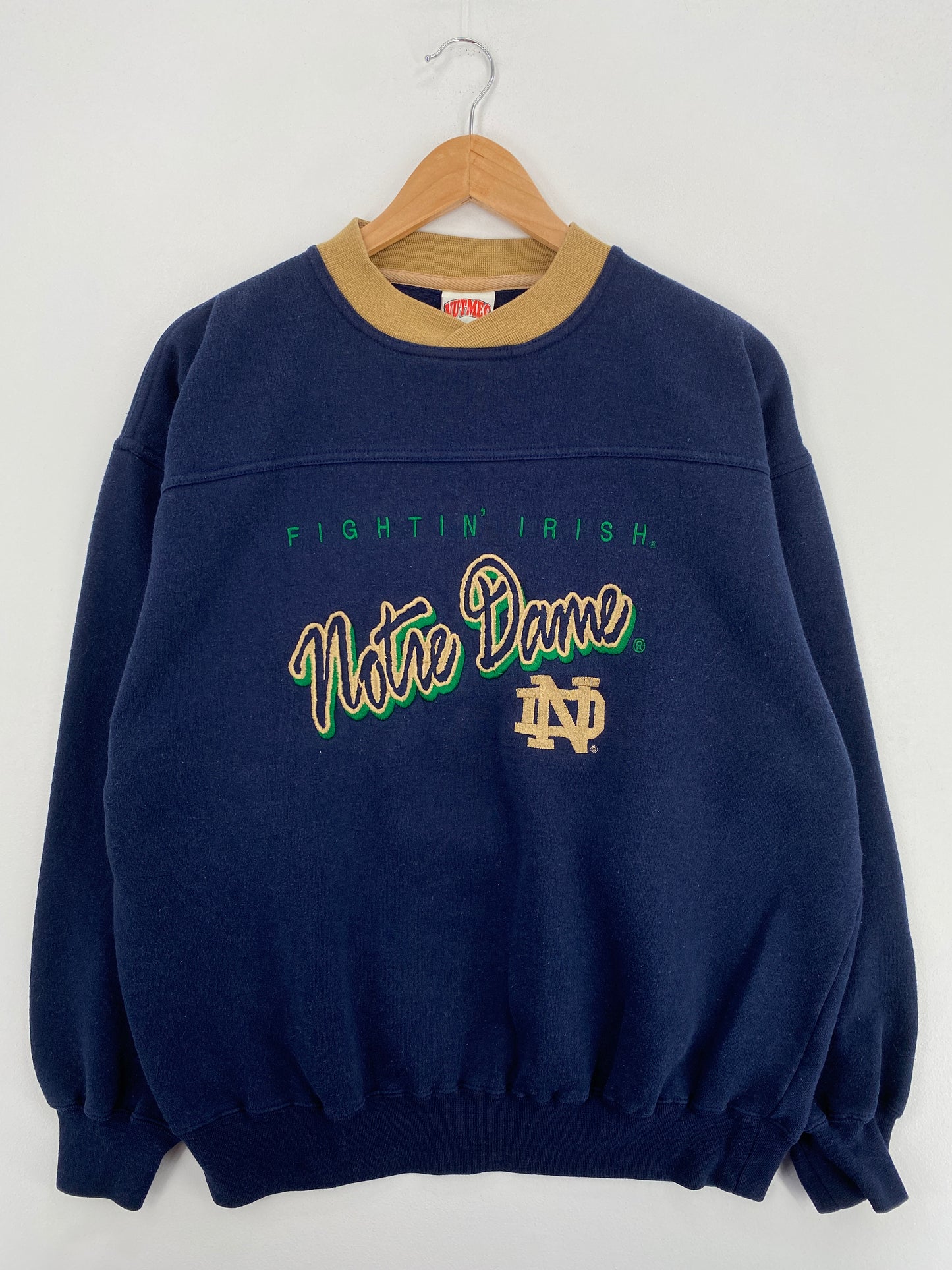 90's NOTRE DAME Size L Vintage College Sweat-Shirt / A6236
