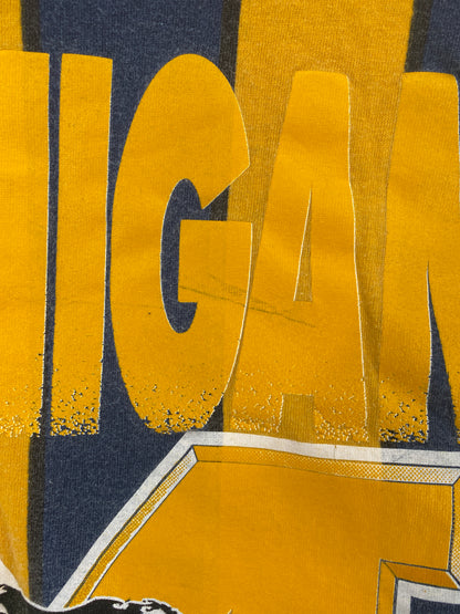 90’s MICHIGAN Made in USA Size L College T-Shirt / A3512