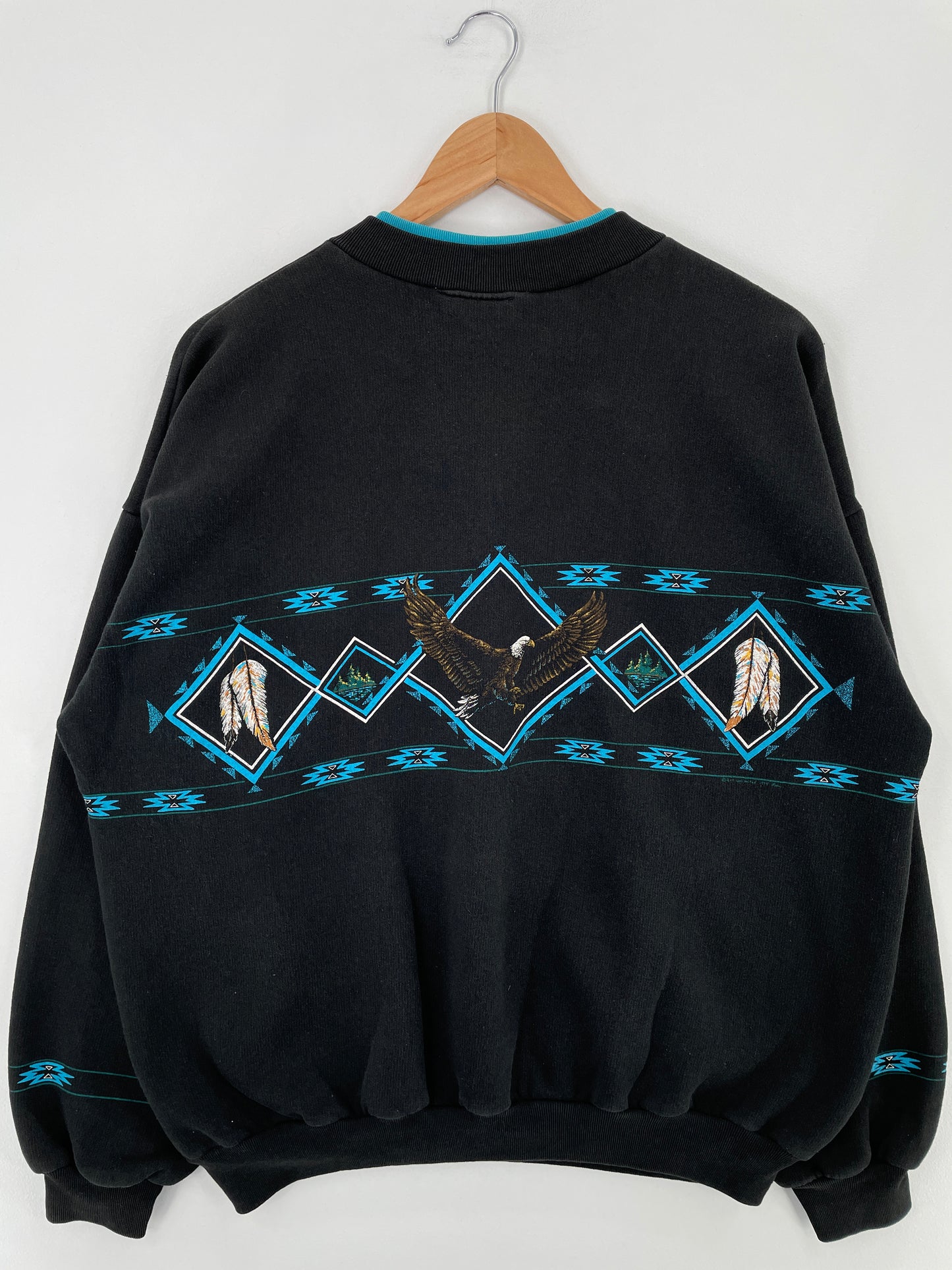 90's EAGLE Made in USA Size XL Vintage Animal Sweat-Shirt / E1372S