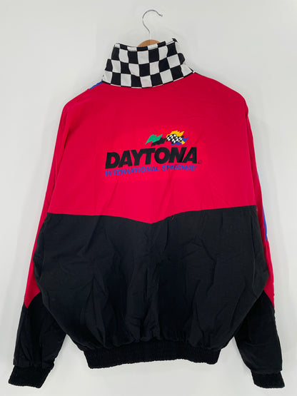 Vintage DAYTONA Made in USA Size L Racing Nylon Jacket/ K5985