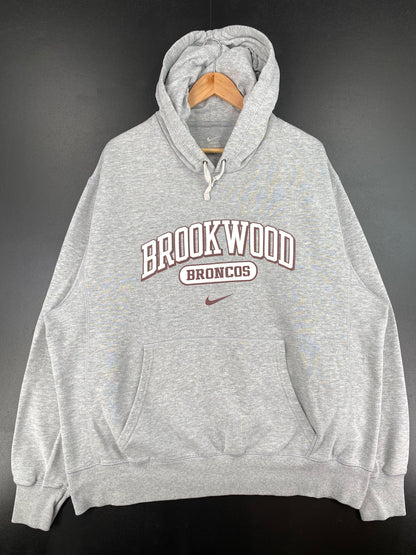 Vintage NIKE BROOKWOOD BRONCOS Size XXL Vintage High School Hoodie Sweat-shirt / A1378