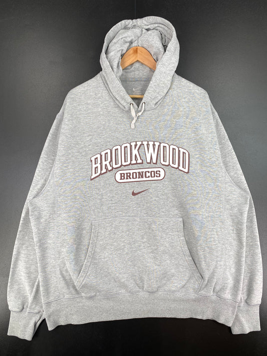 Vintage NIKE BROOKWOOD BRONCOS Size XXL Vintage High School Hoodie Sweat-shirt / A1378