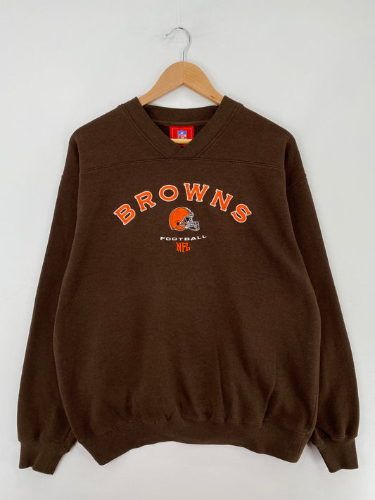 Vintage CLEVELAND BROWNS Size L NFL Sweat shirt / E2848S