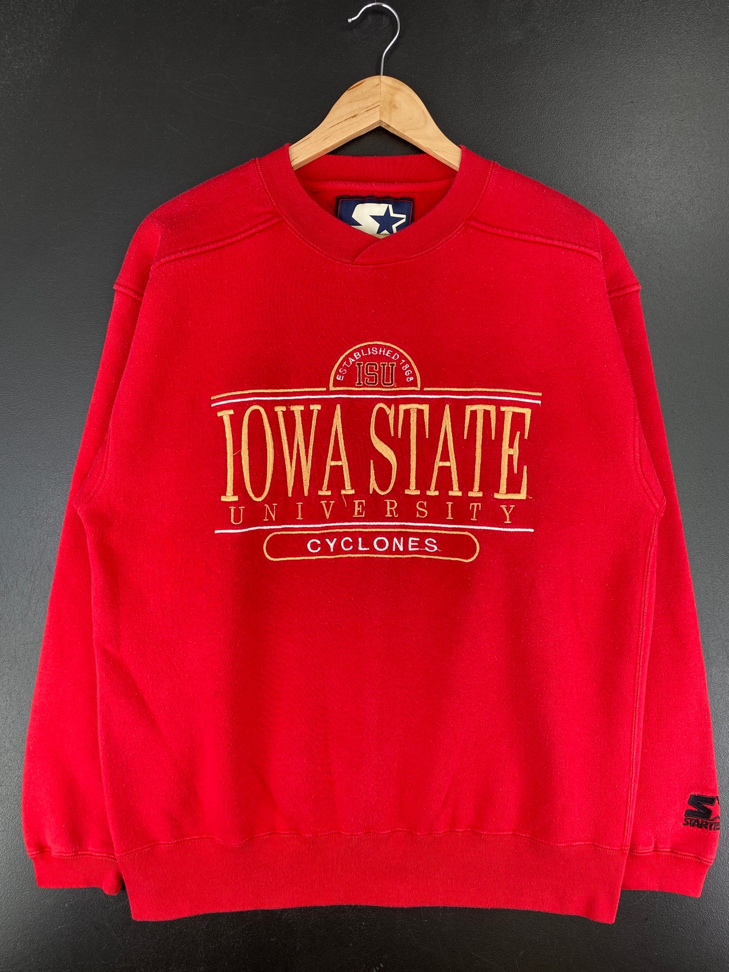 90's STARTER IOWA STATE Size M Vintage College Sweat-shirt / A4906