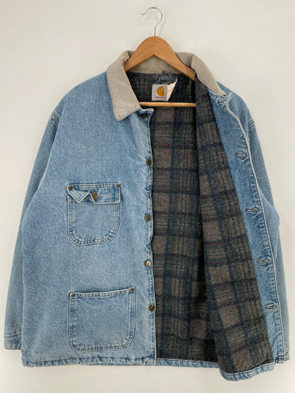 90’s CARHARTT Made in USA Size XL Denim Jacket / E652