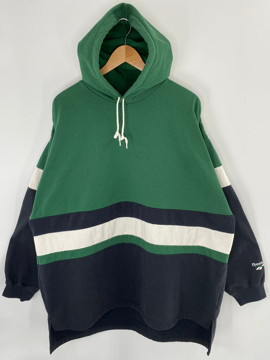 90's REEBOK Size XL Vintage Hoodie Sweat-Shirt / A107